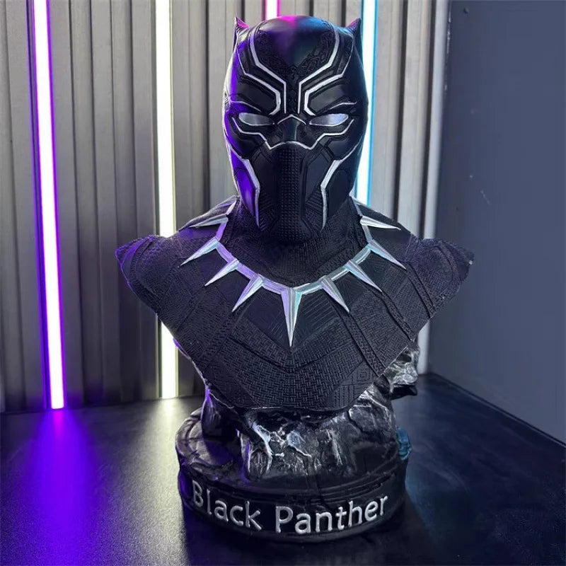 Avengers Large Size Black Panther Bust GK Statue, Premium Resin Model Sculpture for Desktop Display & Collection Gift