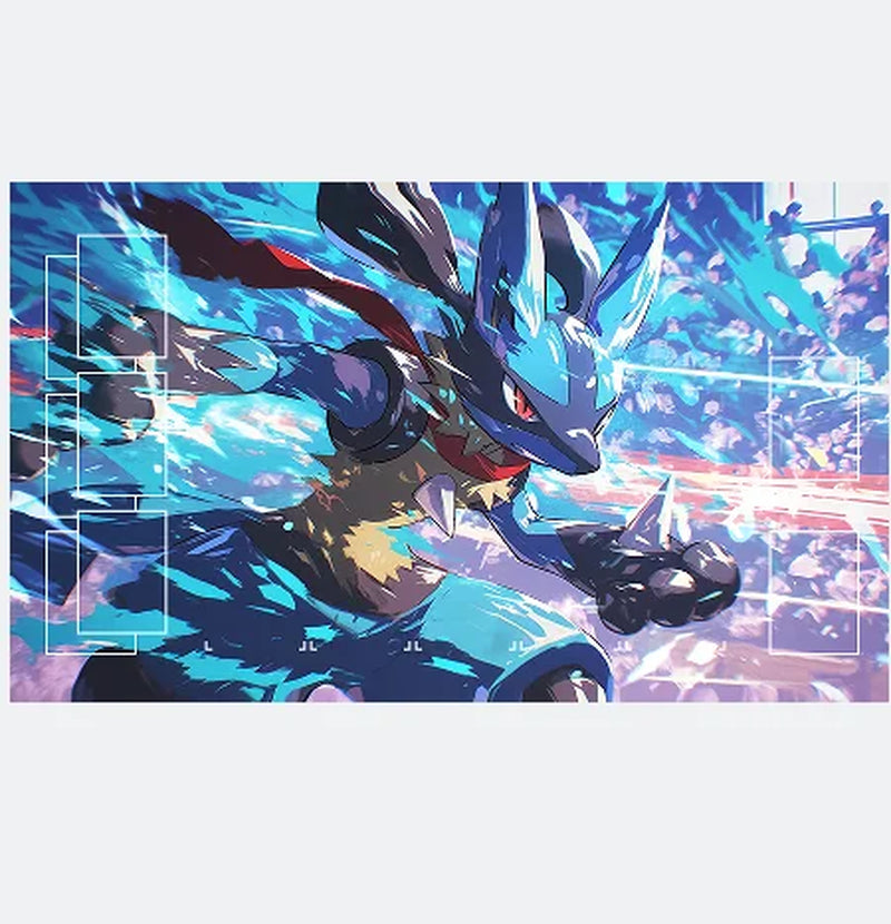 17 Designs DIY 600*350*2MM Pokemon Playmat - Anime Mew Leafeon Pikachu Squirtle Bulbasaur Charmander PTCG Battle Card Mat