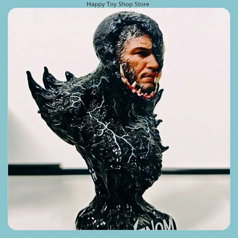 Half Face Venom  Bust Resin Statue Figure Model Desktop Decoration Ornament Collectible Gift for Fans