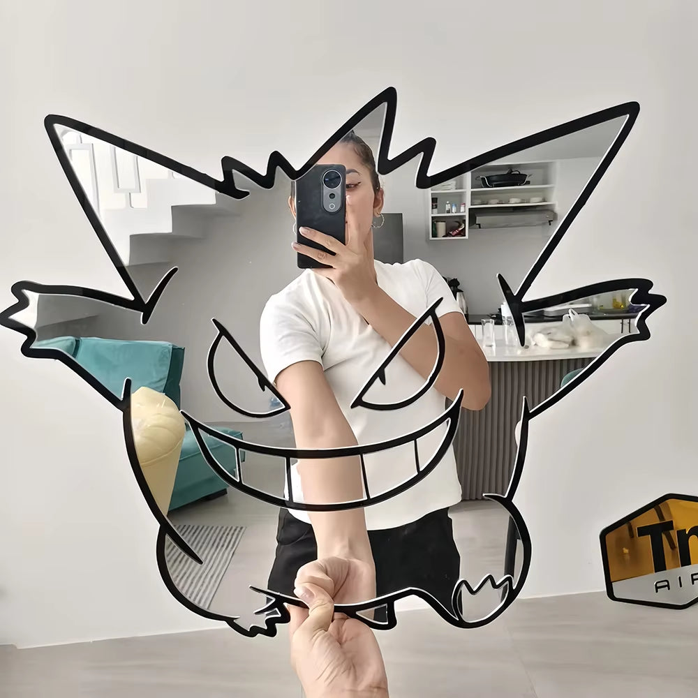 Anime Mirror Gengar/Pikachu Mirror One Piece Dragon Ball Z Pokemon Turn Your Room into a Living Manga Scene