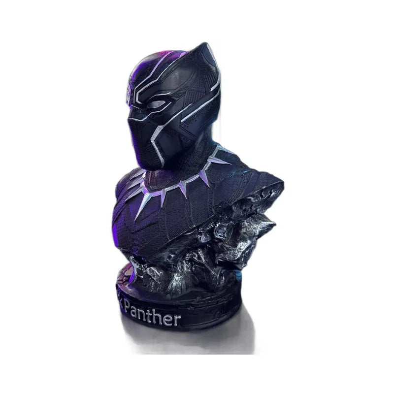 Avengers Large Size Black Panther Bust GK Statue, Premium Resin Model Sculpture for Desktop Display & Collection Gift
