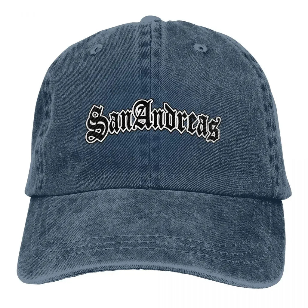 Classic GTA Themed San Andreas Baseball Adjustable Denim Cap