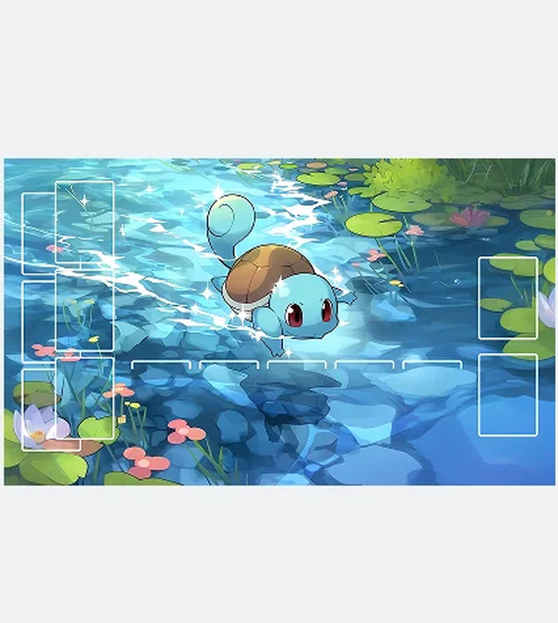 17 Designs DIY 600*350*2MM Pokemon Playmat - Anime Mew Leafeon Pikachu Squirtle Bulbasaur Charmander PTCG Battle Card Mat
