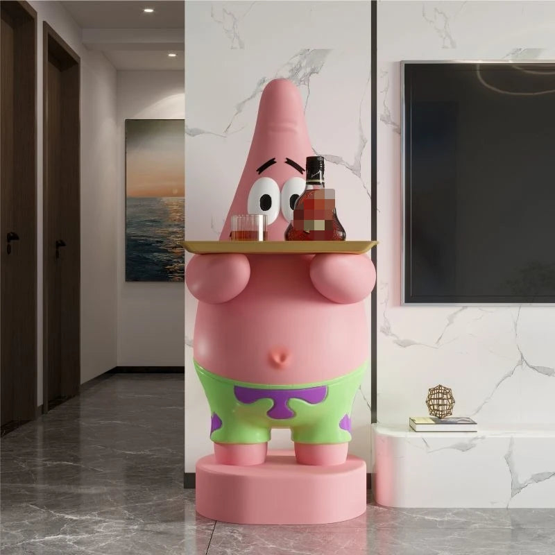New Sponge Patrick Star Cartoon Table Living Room Bedside Table Ornaments Floor-Standing Sofa Coffee Table Furniture Decorations