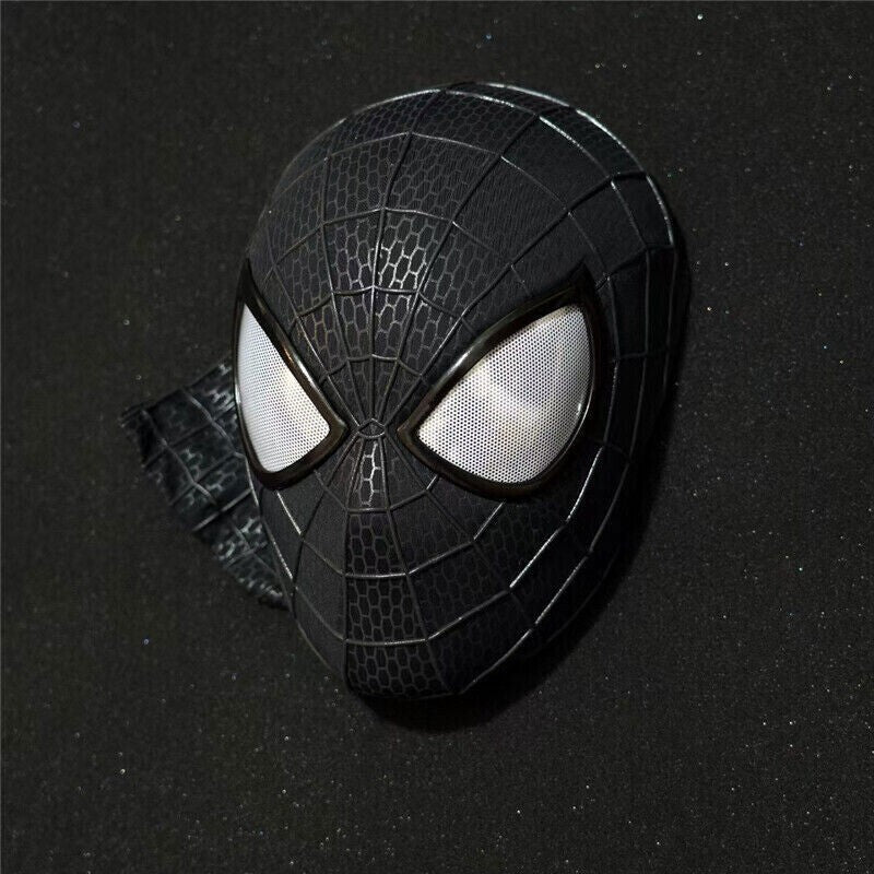 Spider-Man 2 Handmade Black Mask - Movie-Accurate Cosplay