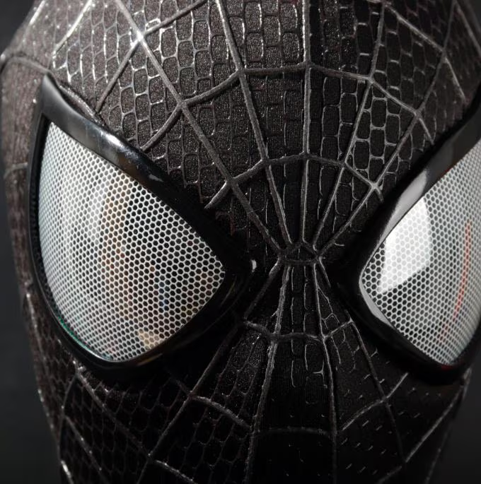 Spider-Man 2 Handmade Black Mask - Movie-Accurate Cosplay