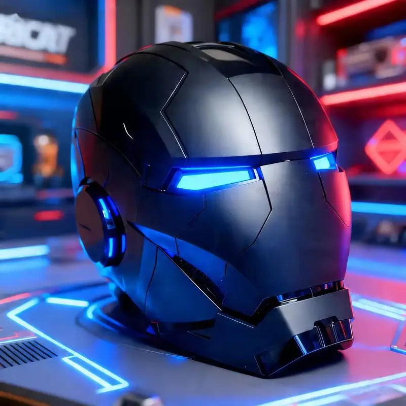 Hot Iron Man Mk5 Figure Cos Mask 1:1 Wearable Voice-Activated Deformation Helmet around Animation Derivatives Model Toy Gift Boy