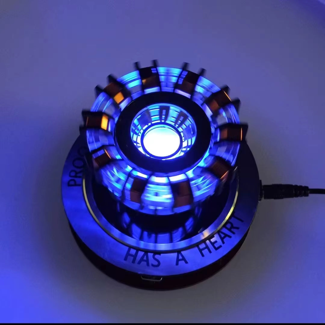 Iron Man MK1 Arc Reactor Action Figure with LED Light Magnetic Levitation Reactor Alloy Modle Toy Desktop Decor Collection Gift