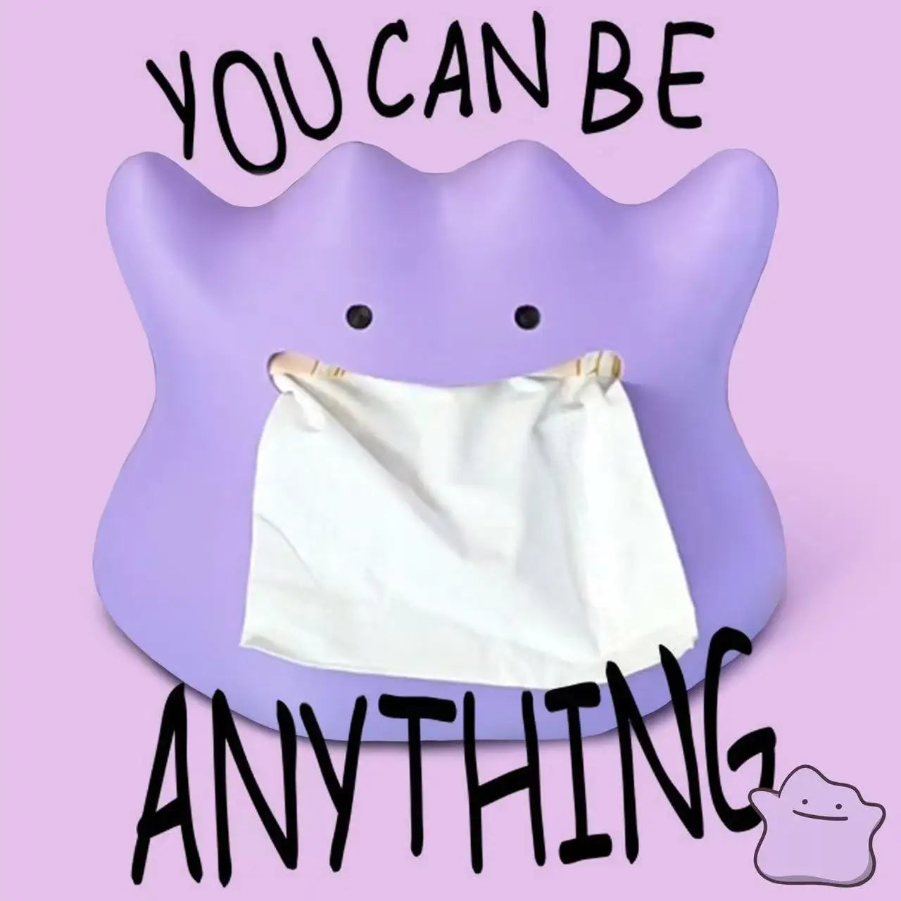 Anime Pokemon Figure Shape Ditto Cute Tissue Box Napkin Storage Box Cartoon Kitchen Paper Container Desktop Decoration