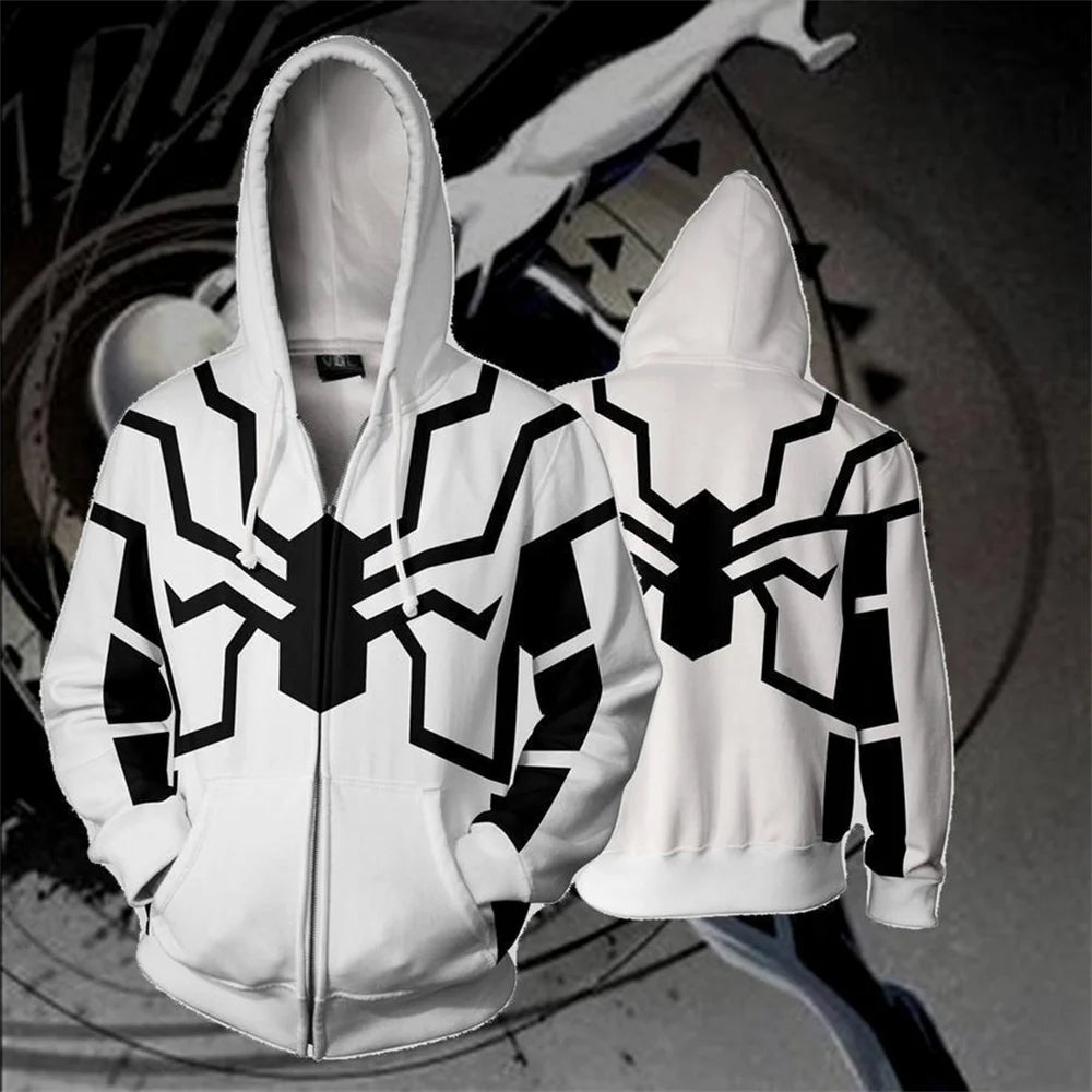 Superhero Avengers Spider-Man Cosplay Same Casual Men'S Hoodie Sweatshirt Spring and Autumn New 3D Printed Sports Jacket