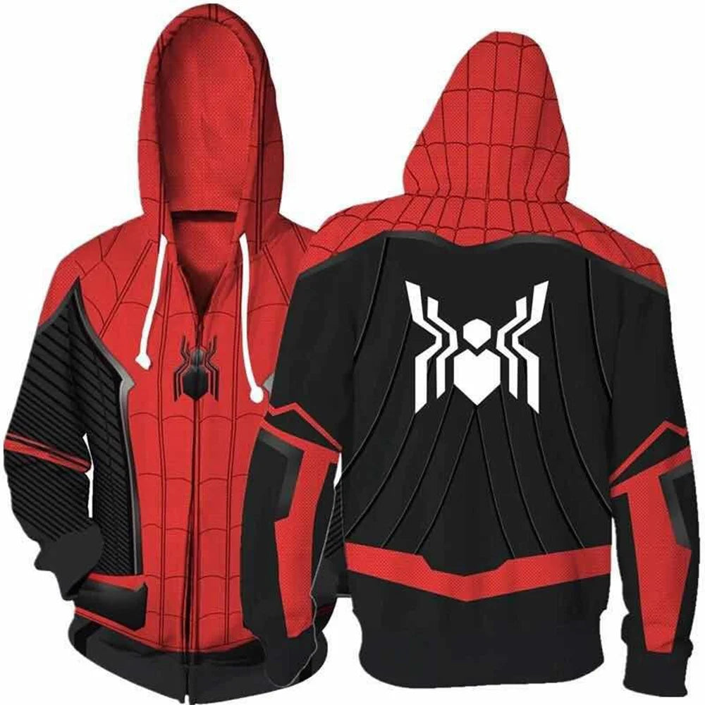 Superhero Avengers Spider-Man Cosplay Same Casual Men'S Hoodie Sweatshirt Spring and Autumn New 3D Printed Sports Jacket