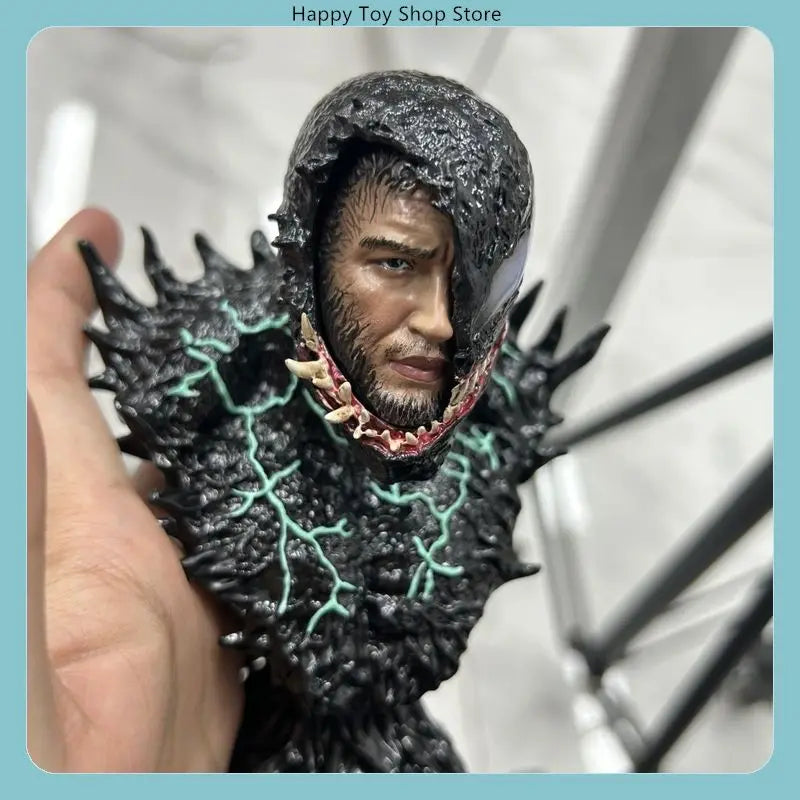Half Face Venom  Bust Resin Statue Figure Model Desktop Decoration Ornament Collectible Gift for Fans