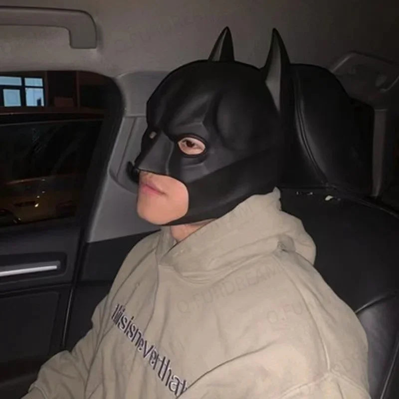 Bat Mask Headgear Latex Mask Adult Halloween Cosplay Props Bruce Wayne Thedark Knight Mask Cosplay Facemask Carnival