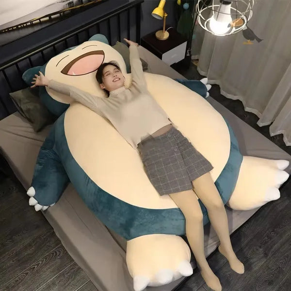 200/150Cm Aoger Pokemon Snorlax Giant Stuffed Cute Toy Leather Shell No Filling Cuddle Pillow Kawaii Soft Gift for Children