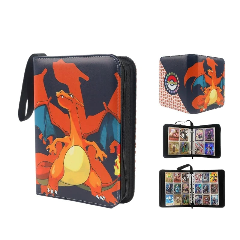 Pokemon Card Anime Photo Album Collect Album Loose Leaf Pu Zipper Game King Fans Pikachu Card Pack Toys Figure Card Storage Bag