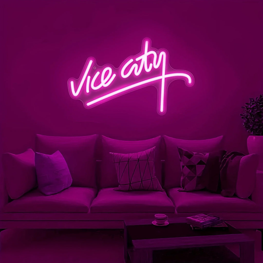 GTA VI Vice City Themed Neon Sign Man Cave Room Decor