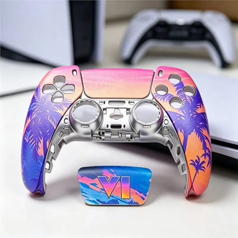 PS5 Compatible Game Controller GTA VI Themed Shell
