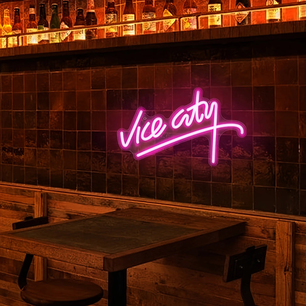 GTA VI Vice City Themed Neon Sign Man Cave Room Decor