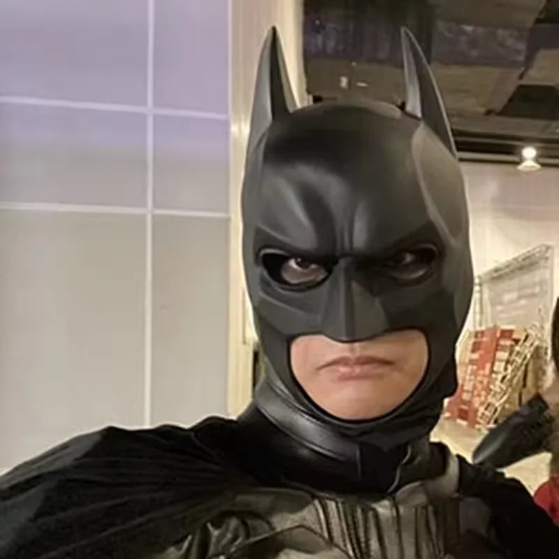 Bat Mask Headgear Latex Mask Adult Halloween Cosplay Props Bruce Wayne Thedark Knight Mask Cosplay Facemask Carnival