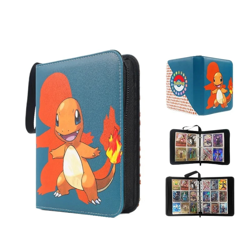 Pokemon Card Anime Photo Album Collect Album Loose Leaf Pu Zipper Game King Fans Pikachu Card Pack Toys Figure Card Storage Bag