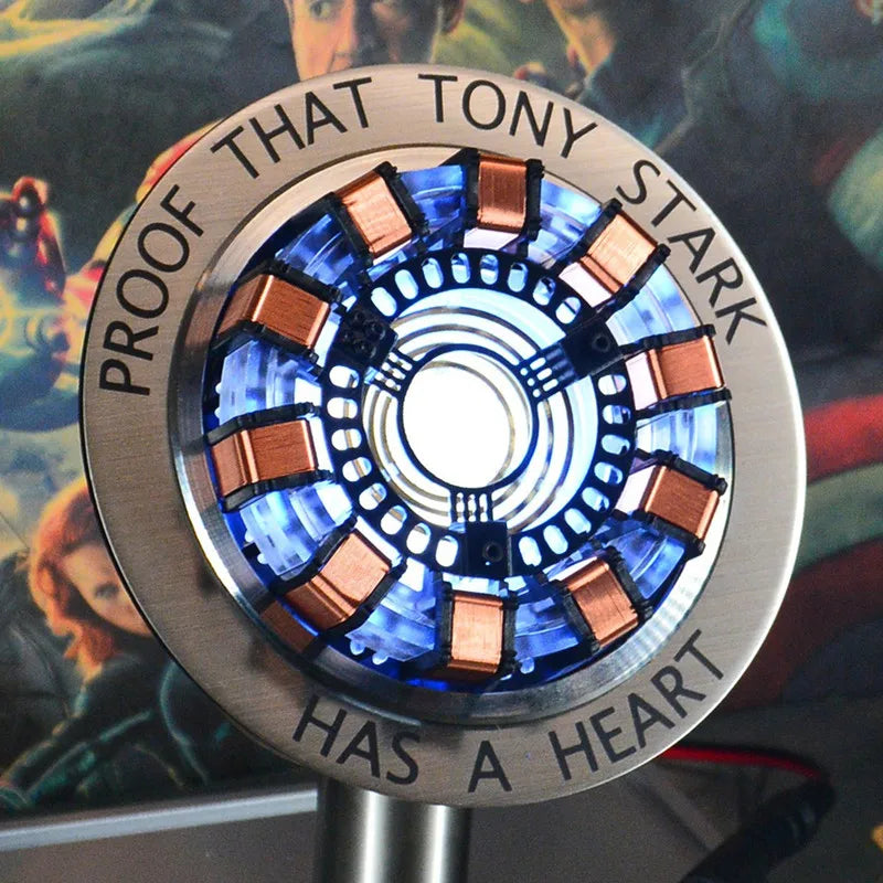 Tony Stark Heart Led Light Avengers Iron Man Mk1 Arc Reactor 1:1