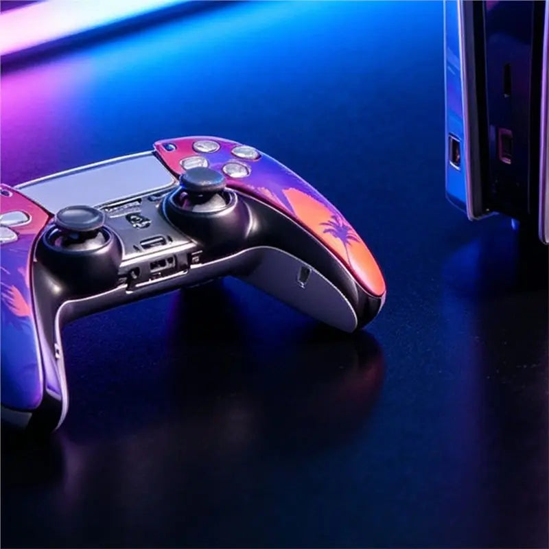 PS5 Compatible Game Controller GTA VI Themed Shell