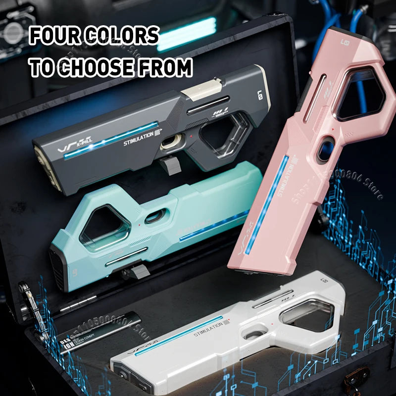 2026 Model Electric Water Gun Large Capacity Electric Suction Long-Distance Shooting with LED Light Children'S Water Play Toy