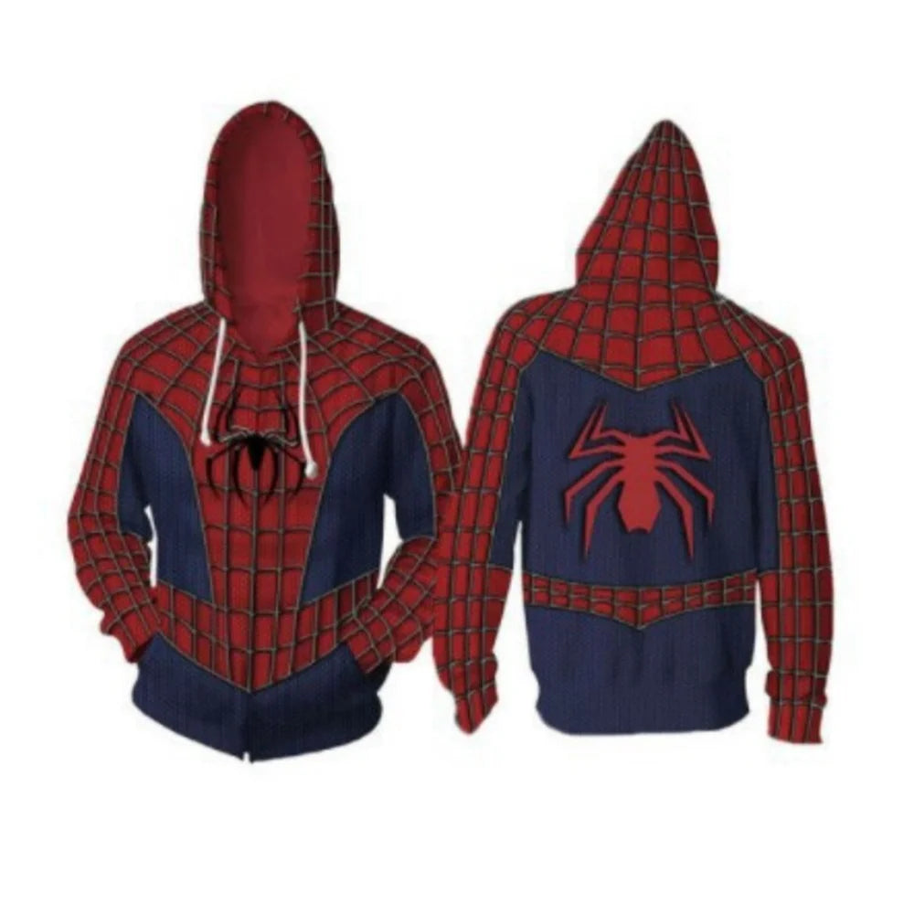 Superhero Avengers Spider-Man Cosplay Same Casual Men'S Hoodie Sweatshirt Spring and Autumn New 3D Printed Sports Jacket