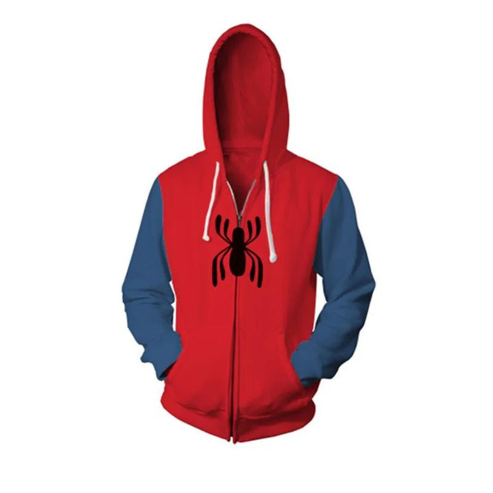 Superhero Avengers Spider-Man Cosplay Same Casual Men'S Hoodie Sweatshirt Spring and Autumn New 3D Printed Sports Jacket