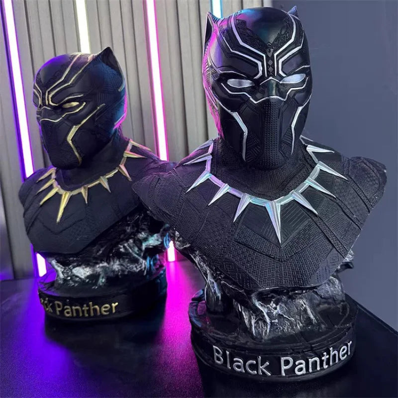 Avengers Large Size Black Panther Bust GK Statue, Premium Resin Model Sculpture for Desktop Display & Collection Gift