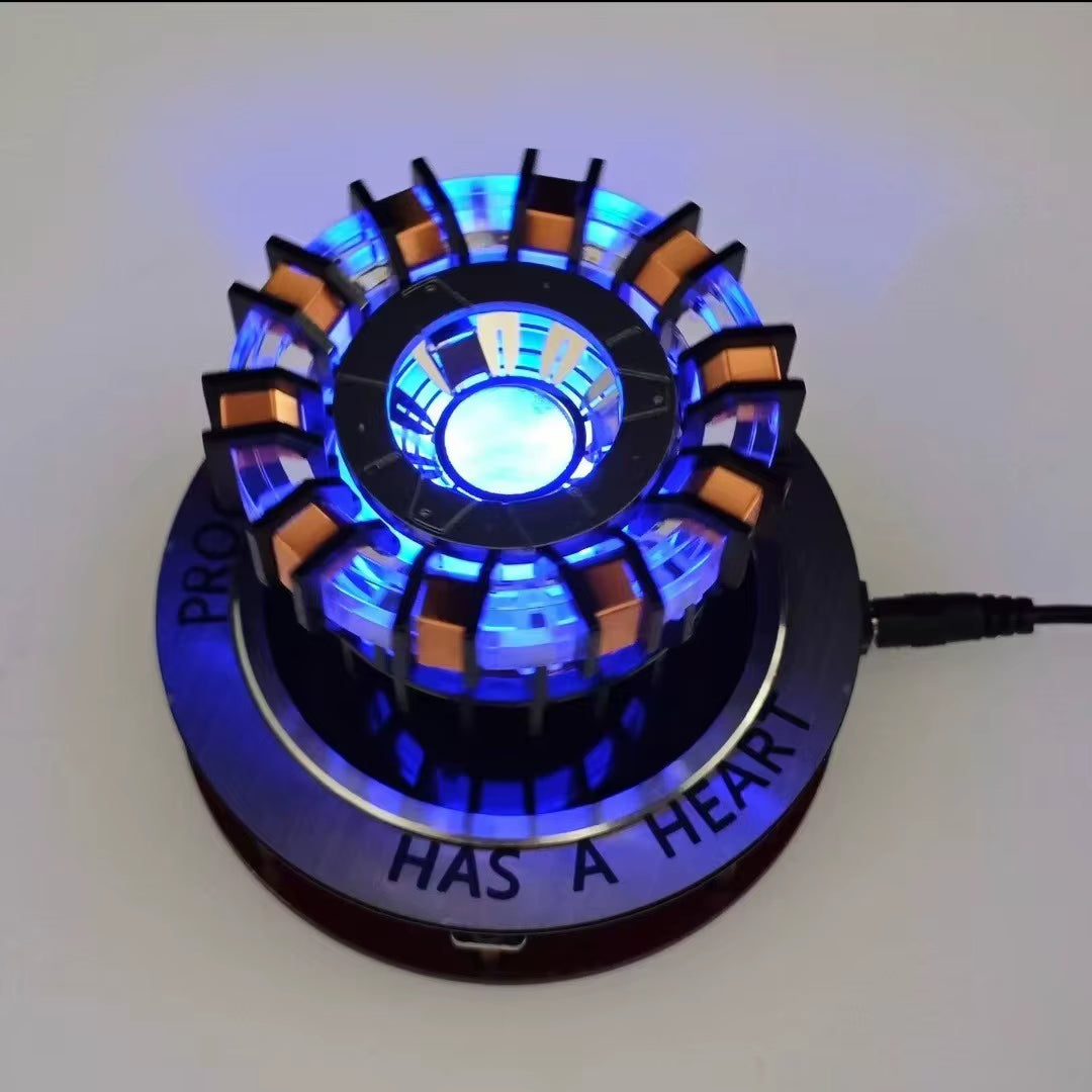 Iron Man MK1 Arc Reactor Action Figure with LED Light Magnetic Levitation Reactor Alloy Modle Toy Desktop Decor Collection Gift