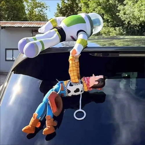 45Cm Toy Story Sherif Woody Buzz Lightyear Car Dolls Toys outside Hang Toys Cute Auto Accessories Car Decoration Doll