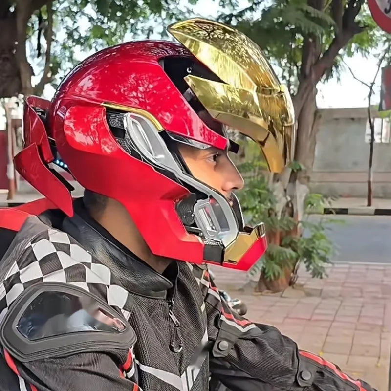 Iron Man MK50 Figure 1:1 Wearable Cos Mask Voice-Activated Deformation Helmet around Animation Derivatives Model Toy Gift Boy