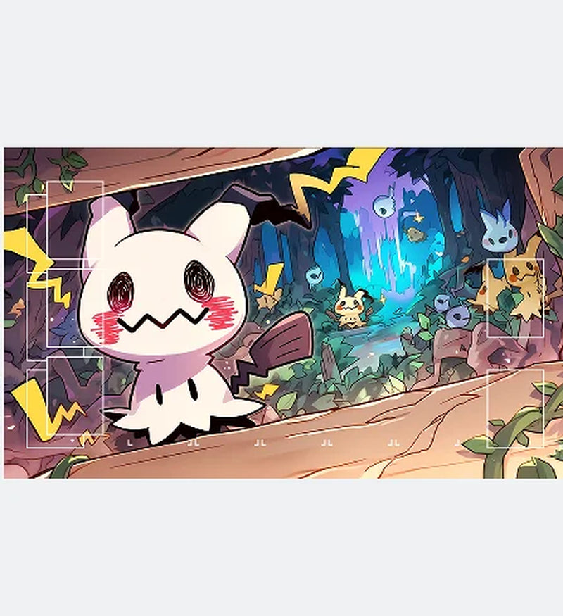 17 Designs DIY 600*350*2MM Pokemon Playmat - Anime Mew Leafeon Pikachu Squirtle Bulbasaur Charmander PTCG Battle Card Mat