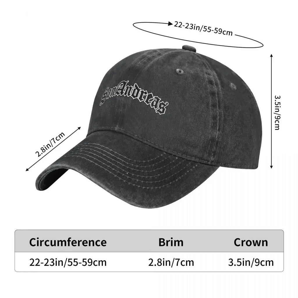 Classic GTA Themed San Andreas Baseball Adjustable Denim Cap