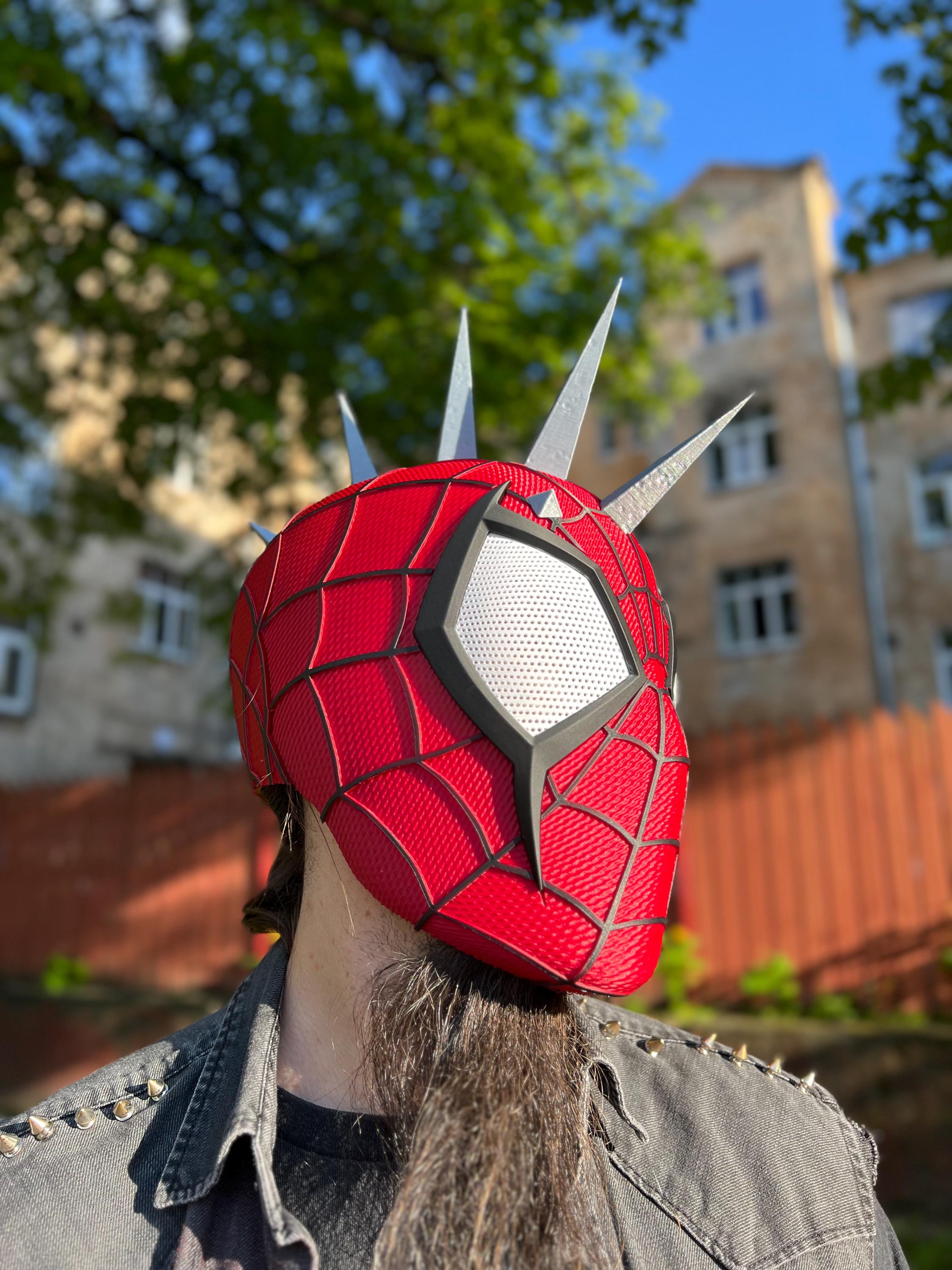 Spider-Punk Wearable Mask Replica (3D Printed)